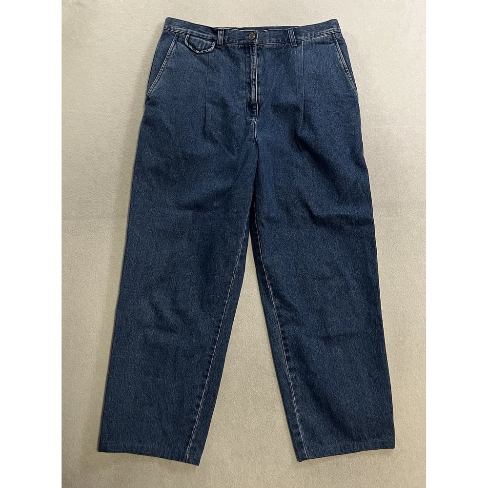VTG Lauren Jeans Co Ralph Lauren Petite Blue Denim Capri Jeans Women's 12P